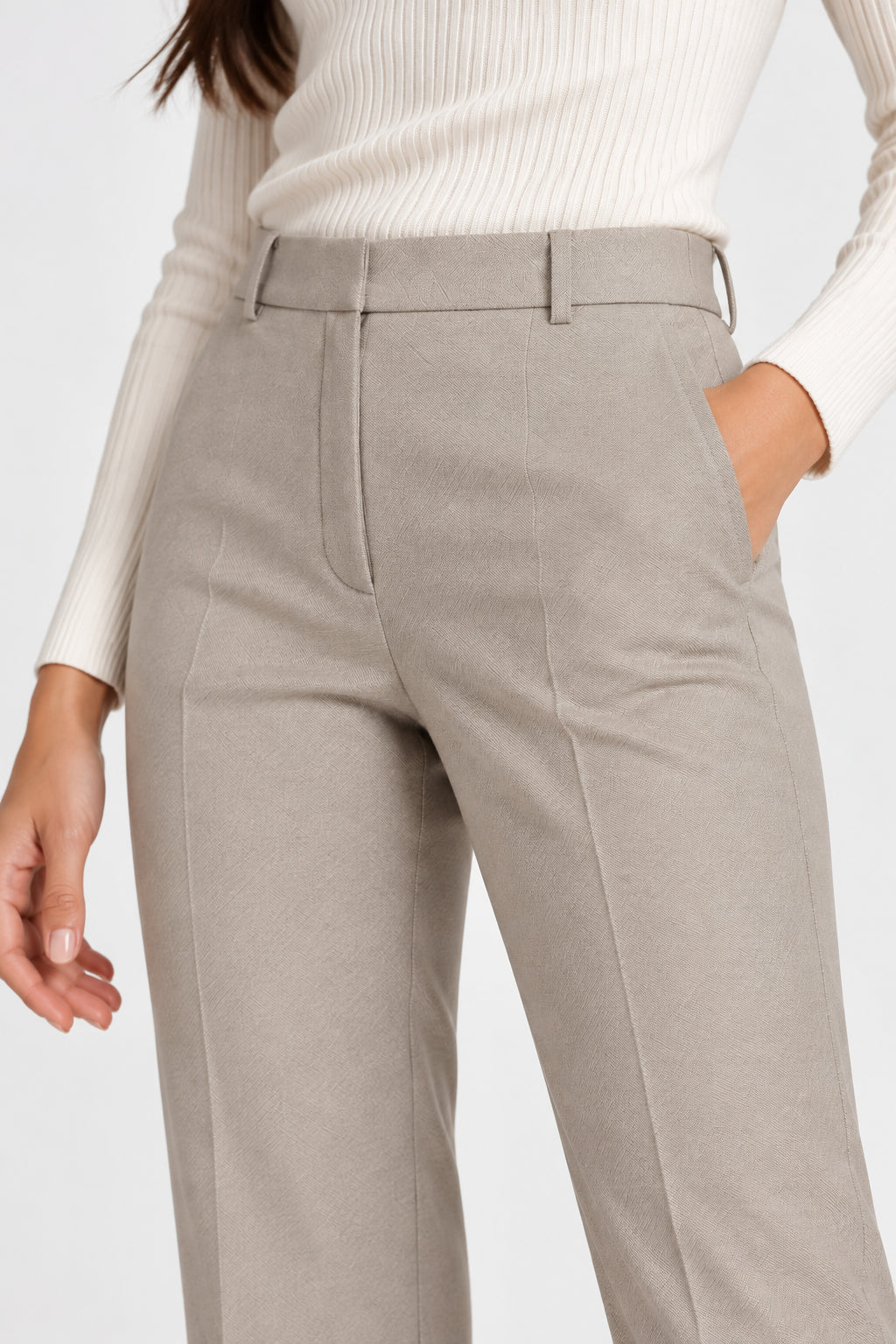 Emme Marella Pantalone Donna Emmpalpiti1 Ecru 2625136231200 004 EMME MARELLA