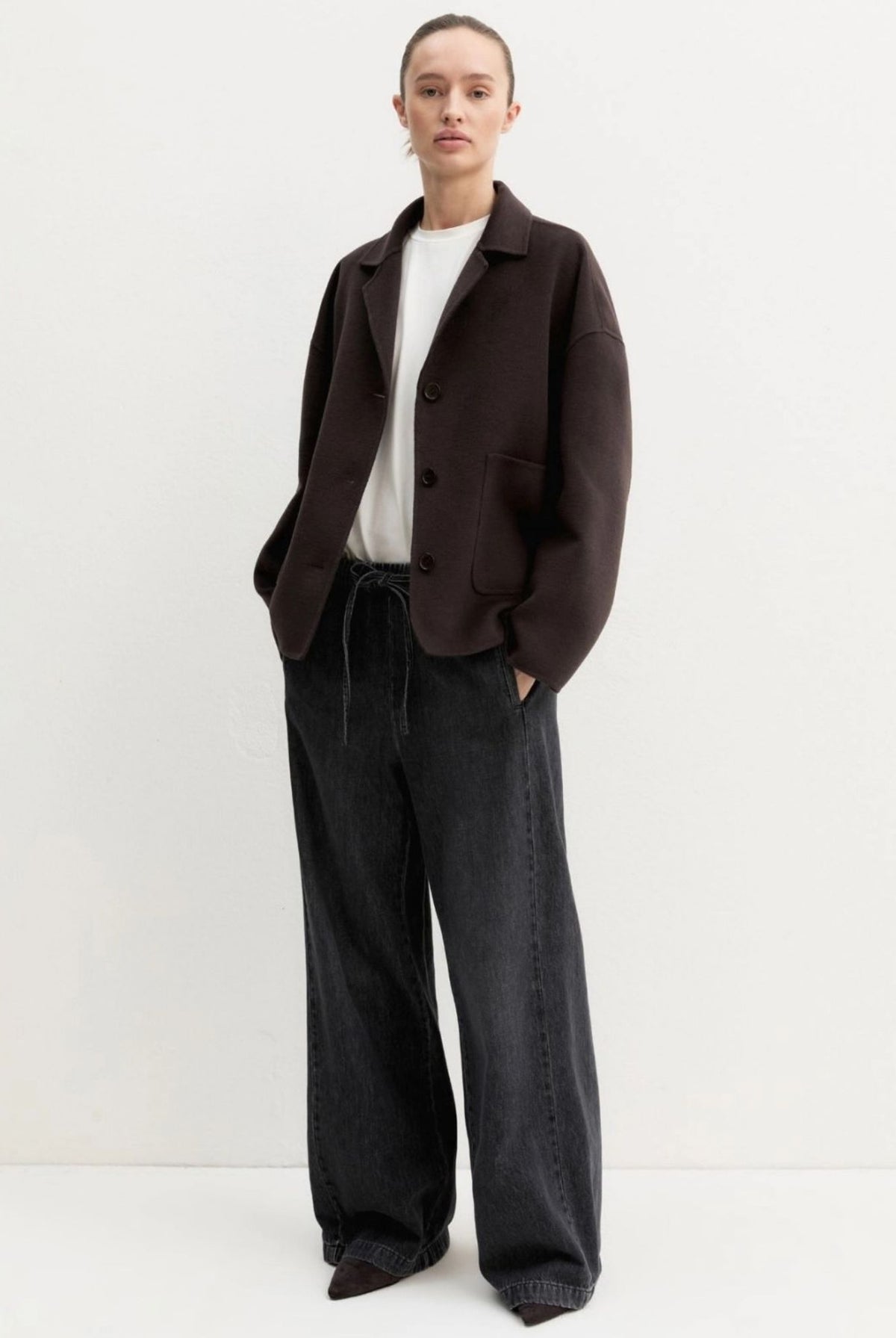 Denim jogger ampio Emmtrionfo Nero 2625186011200 002 EMME MARELLA
