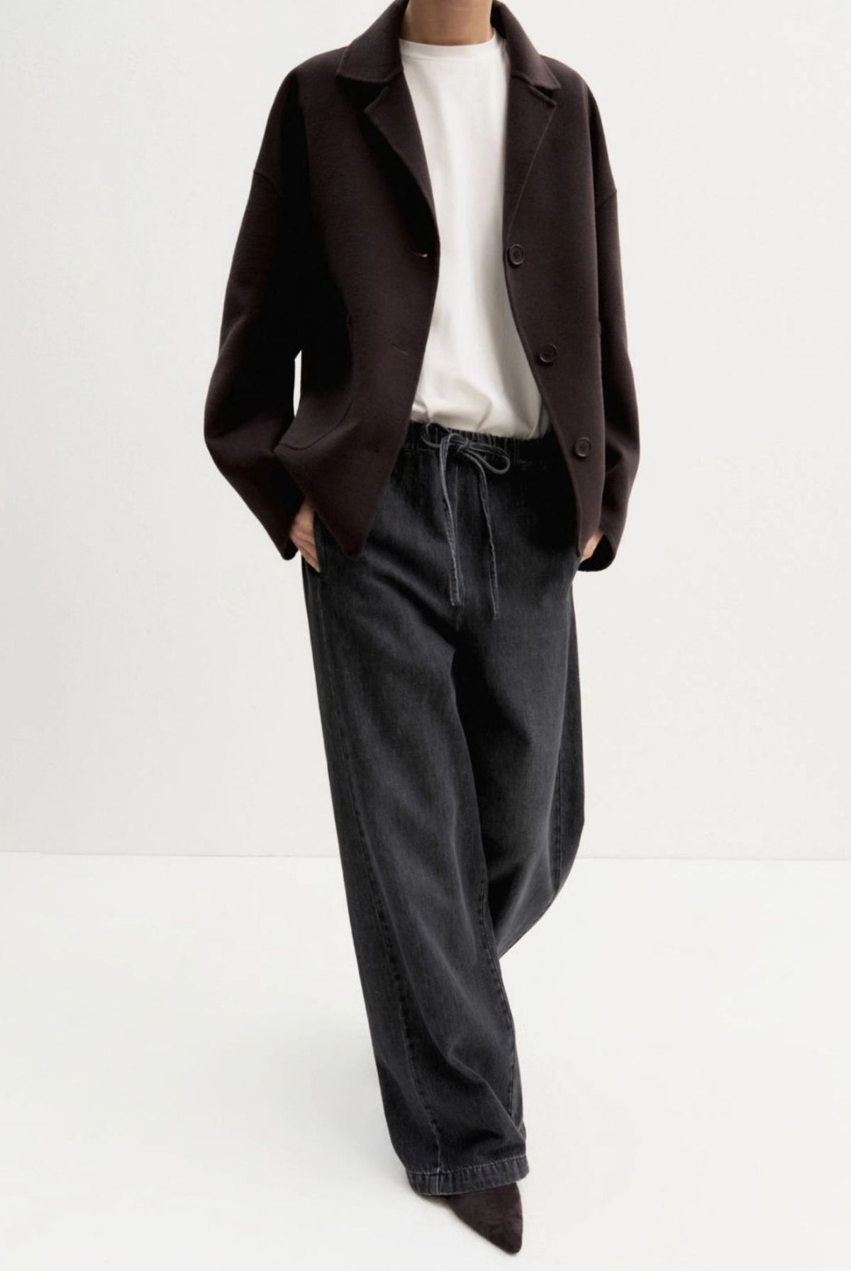 Denim jogger ampio Emmtrionfo Nero 2625186011200 002 EMME MARELLA
