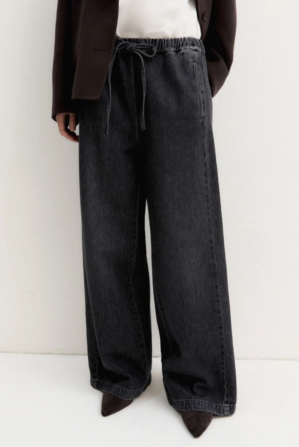 Denim jogger ampio Emmtrionfo Nero 2625186011200 002 EMME MARELLA