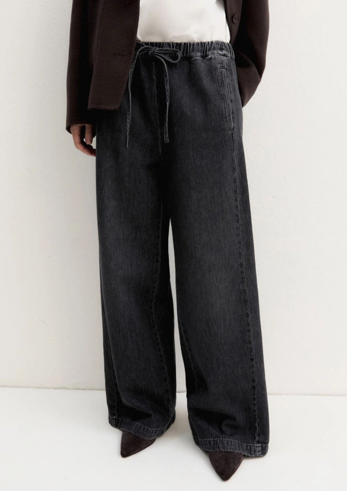 Denim jogger ampio Emmtrionfo Nero 2625186011200 002 EMME MARELLA