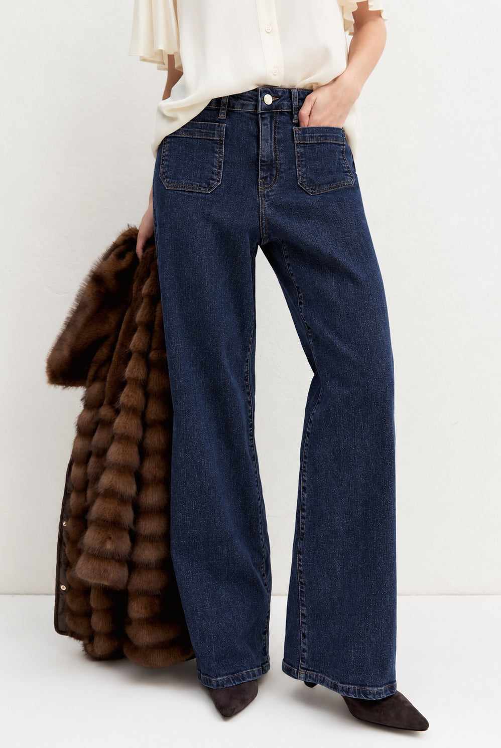 Jeans wide flare Emmwhideflare Blu Notte 2625186021200 001 EMME MARELLA
