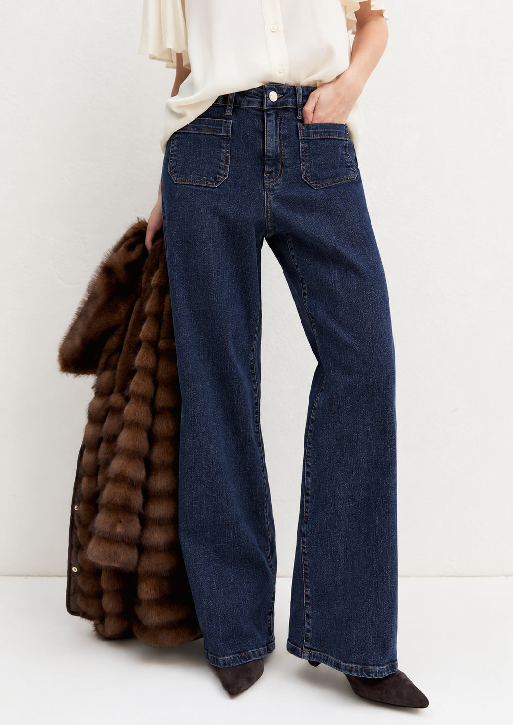 Jeans wide flare Emmwhideflare Blu Notte 2625186021200 001 EMME MARELLA