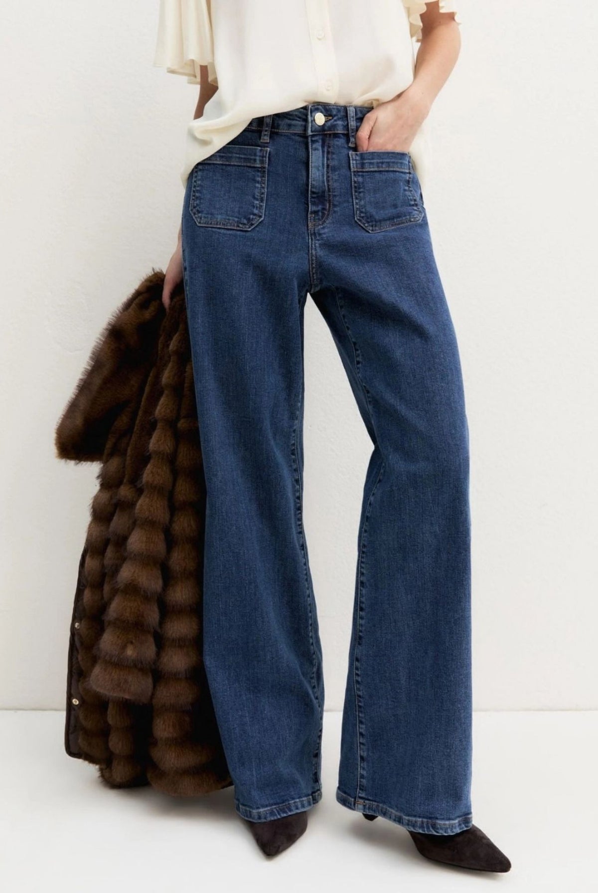 Jeans wide flare Emmwhideflare Blu 2625186021200 003 EMME MARELLA