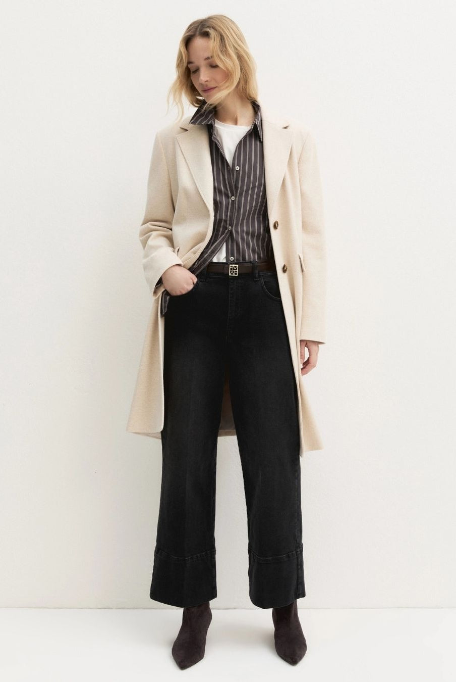 Jeans cropped Nero 2625186041200 004 EMME MARELLA