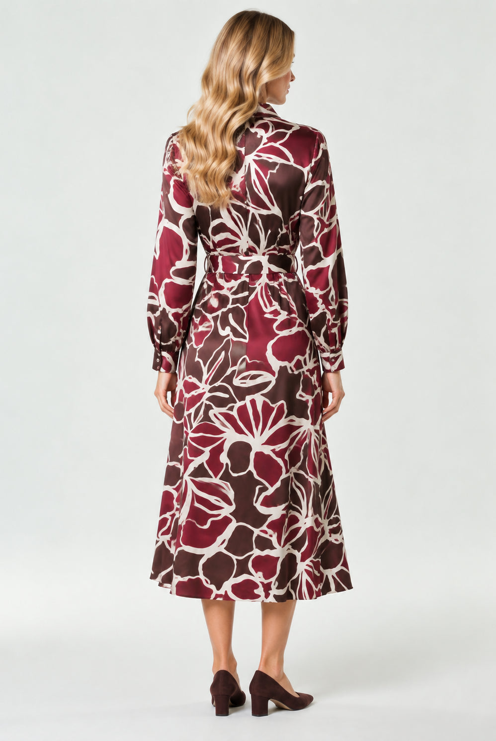 Chemisier in twill stampato Emmalarico Marrone Floreale 2625226081200 002 EMME MARELLA