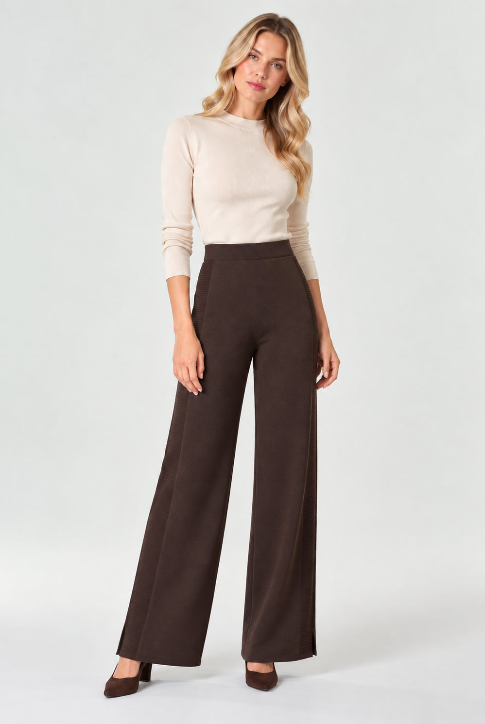 Pantalone in viscosa stretch Emmfoggia Testa di Moro 2625336011200 008 EMME MARELLA