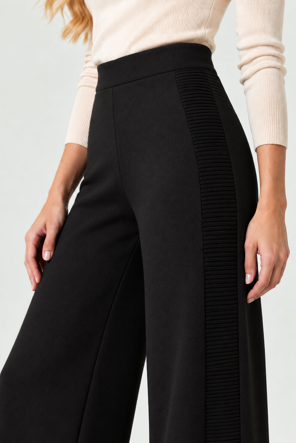 Pantalone in viscosa stretch Emmfoggia Nero 2625336011200 016 EMME MARELLA