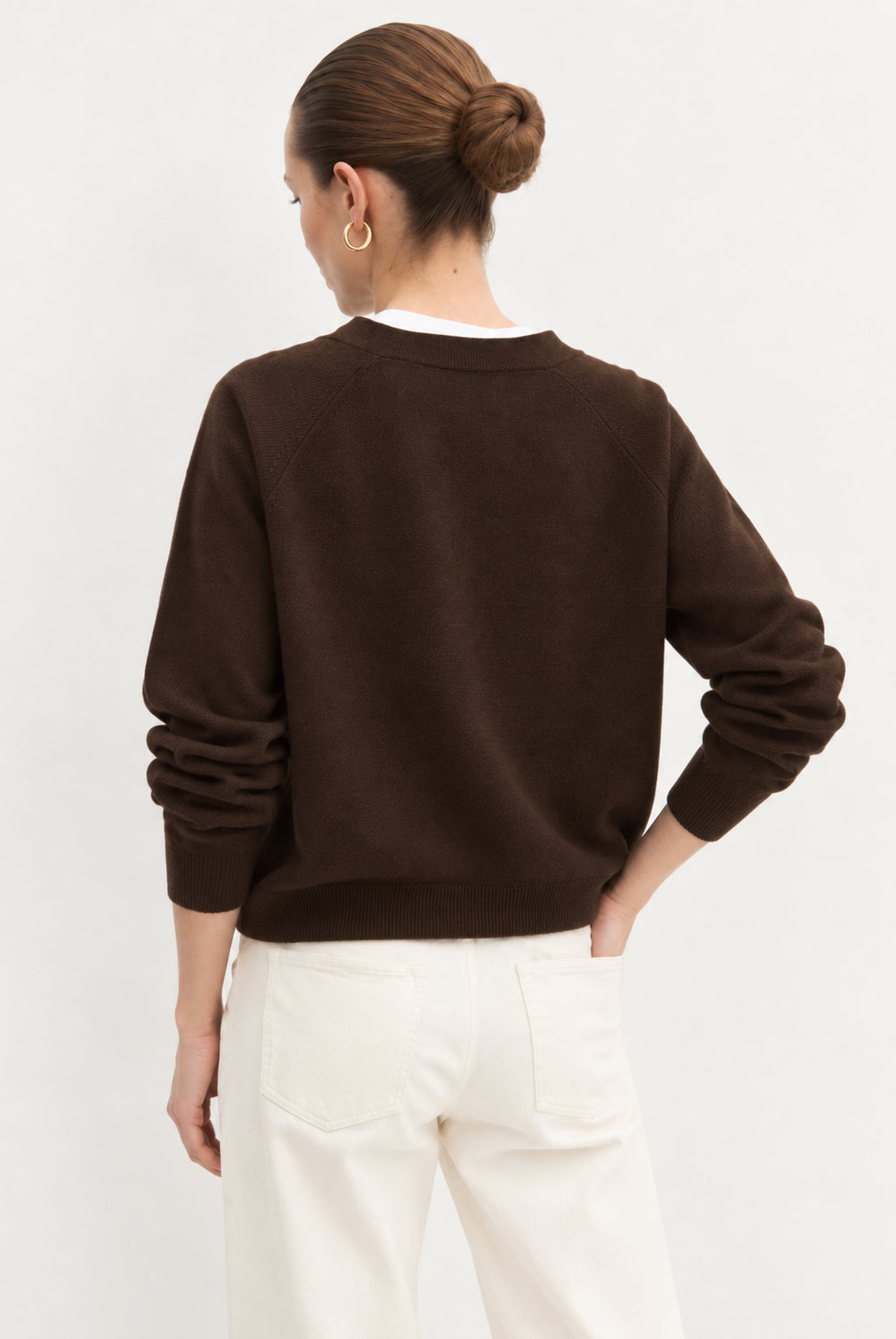 Cardigan dritto in viscosa stretch Emmbacini Testa di Moro 2625346041200 008 EMME MARELLA