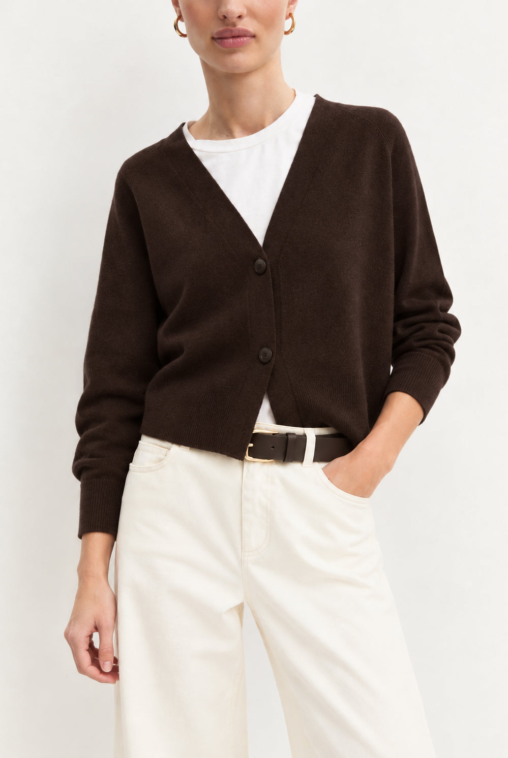 Cardigan dritto in viscosa stretch Emmbacini Testa di Moro 2625346041200 008 EMME MARELLA