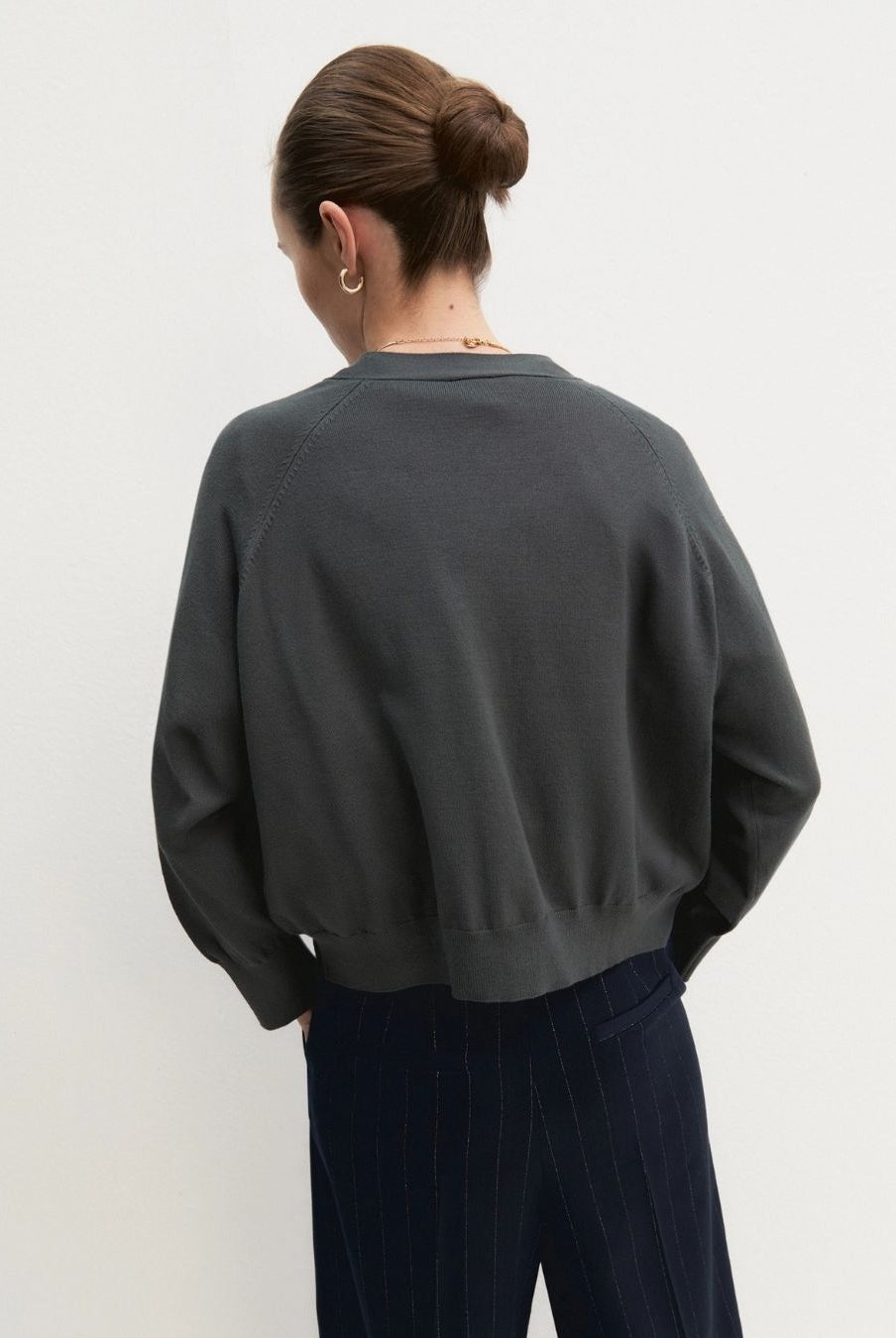Cardigan dritto in viscosa stretch Sottobosco 2625346041200 013 EMME MARELLA