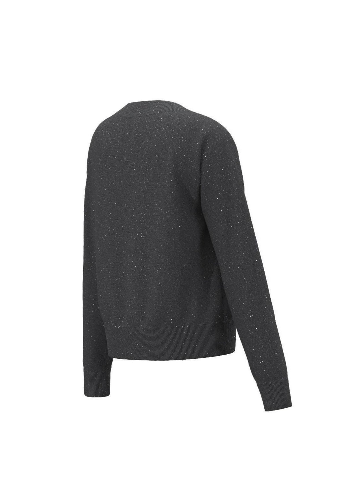 Maglia in filato di misto lana con lurex e paillette Emmfertile Grigio Scuro Melange 2625366051200 004 EMME MARELLA
