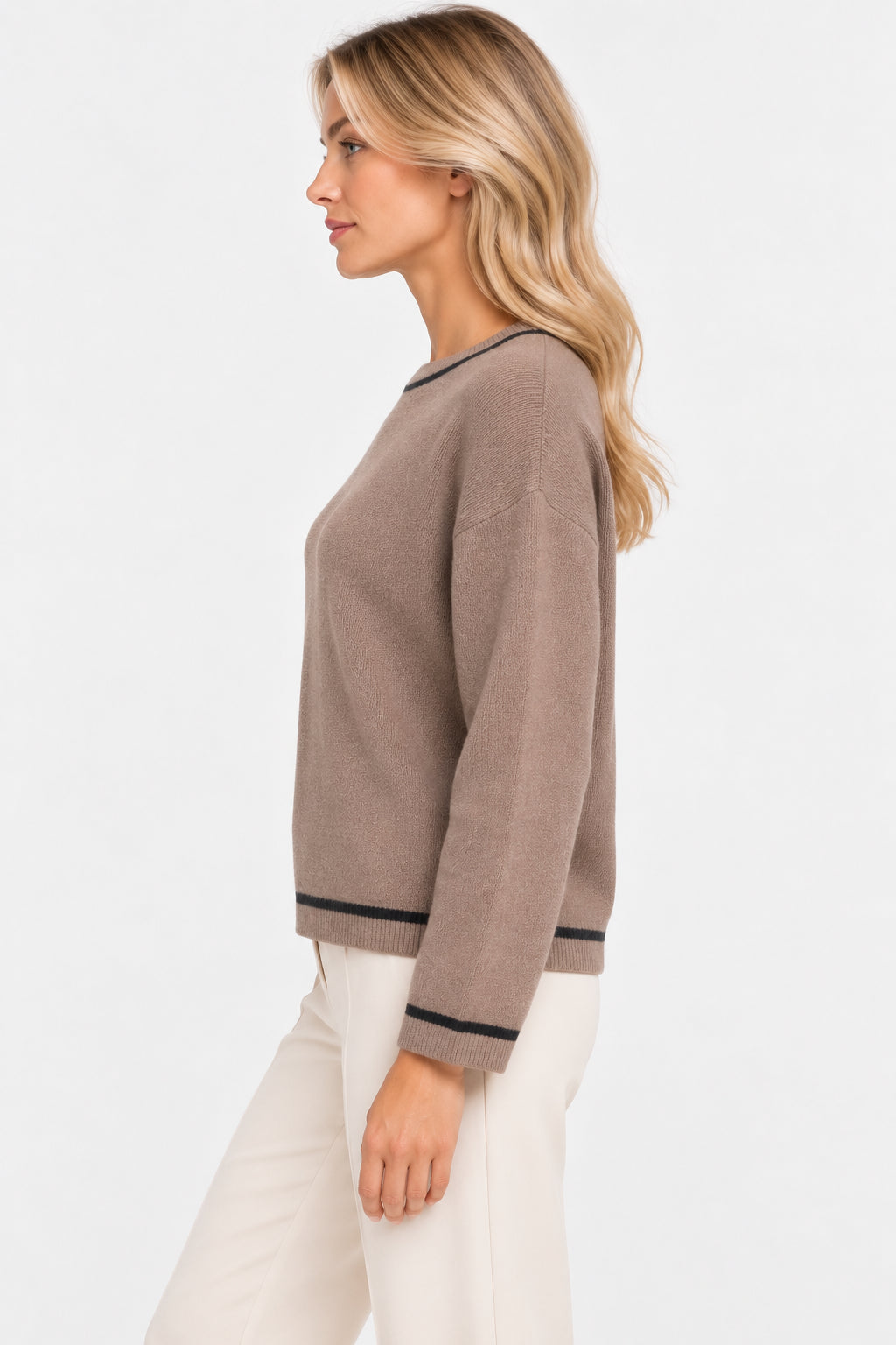 Maglia in filato lana e cashmere Emmegrege Tortora 2625366241200 010 EMME MARELLA