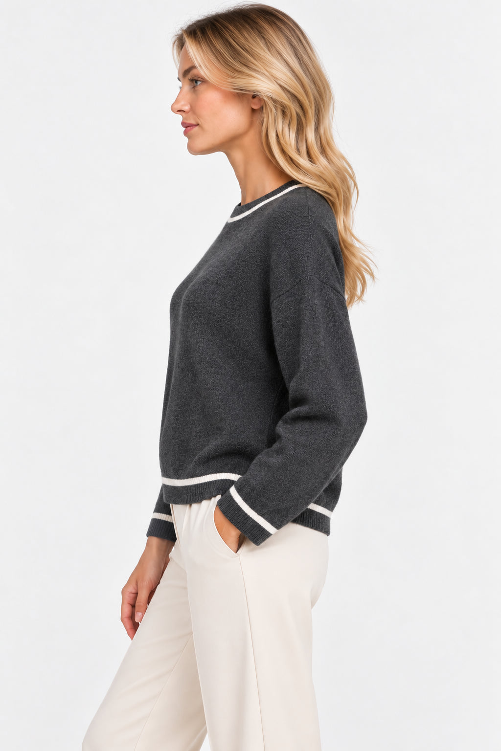 Maglia in filato lana e cashmere Emmegrege Grigio Scuro Melange 2625366241200 011 EMME MARELLA
