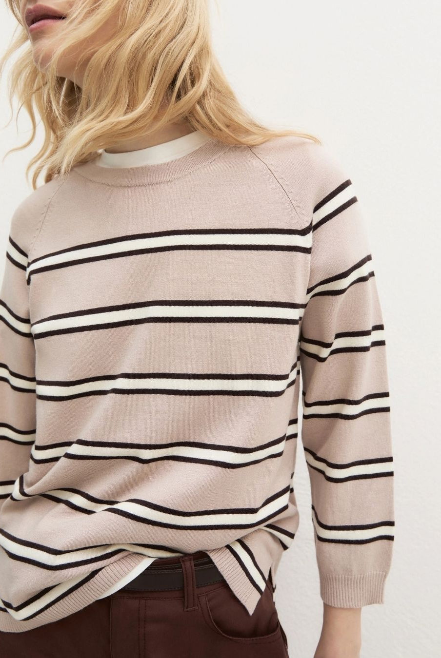 Maglia in viscosa stretch Sabbia 2625366291200 010 EMME MARELLA