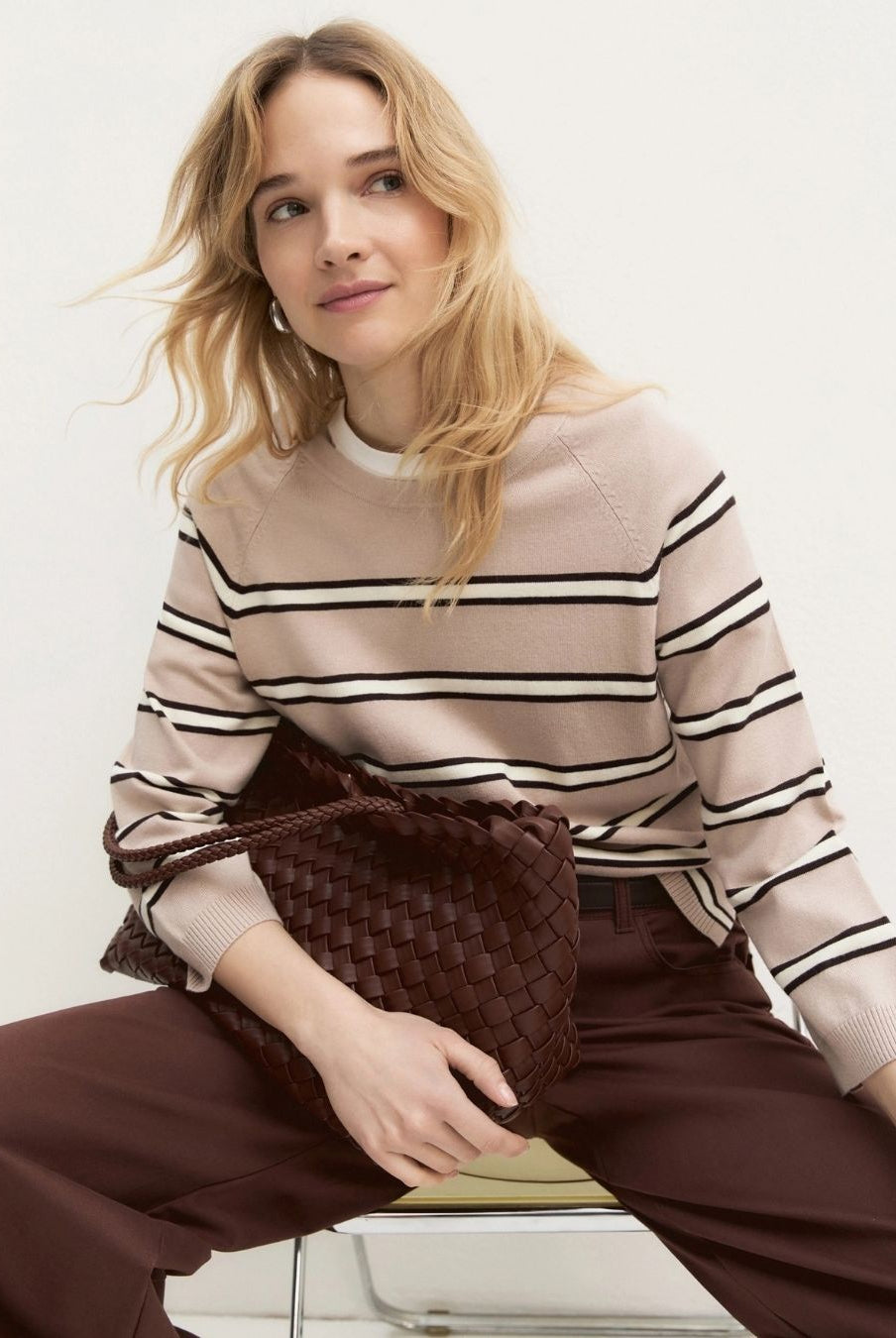 Maglia in viscosa stretch Sabbia 2625366291200 010 EMME MARELLA
