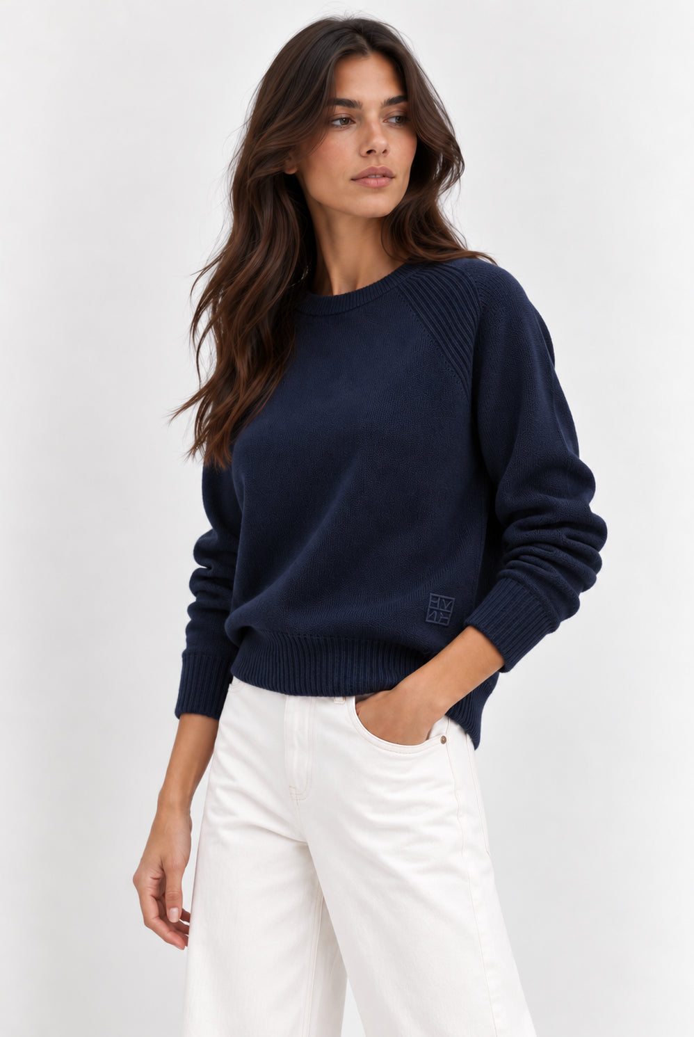 Maglia in filato di misto viscosa stretch Emmdanza Blu Navy 2625366301200 001 EMME MARELLA