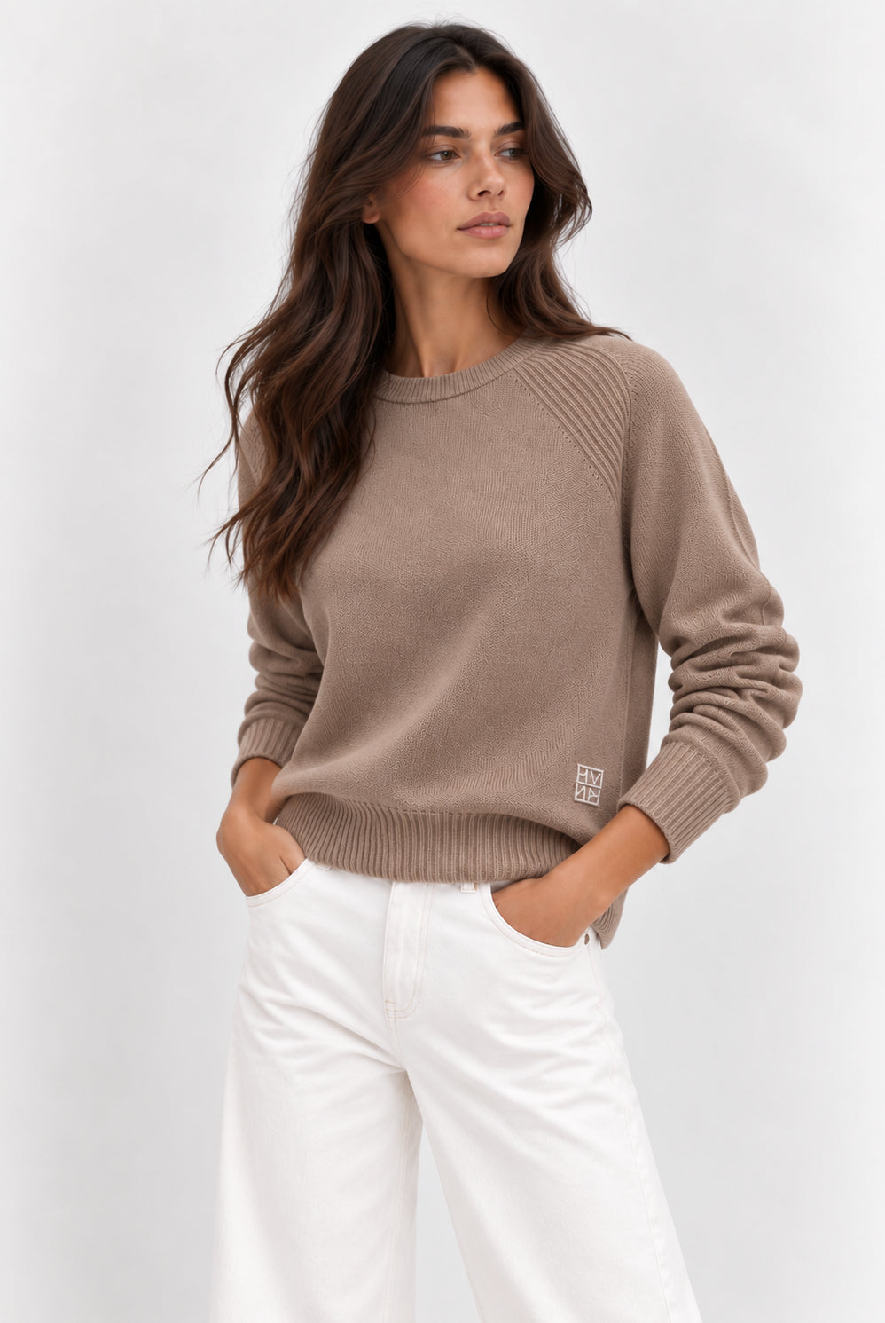 Maglia in filato di misto viscosa stretch Emmdanza Beige 2625366301200 005 EMME MARELLA