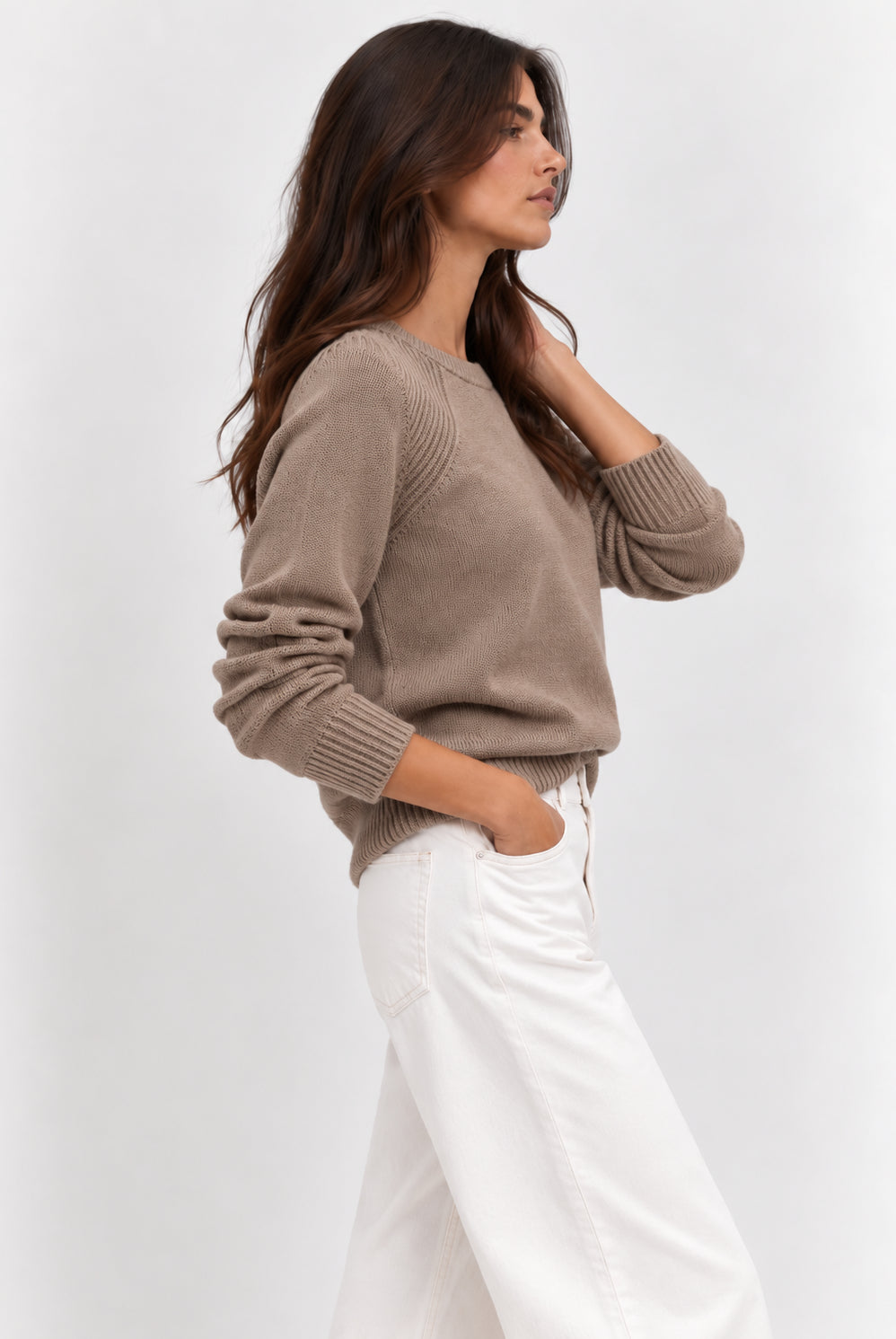Maglia in filato di misto viscosa stretch Emmdanza Beige 2625366301200 005 EMME MARELLA
