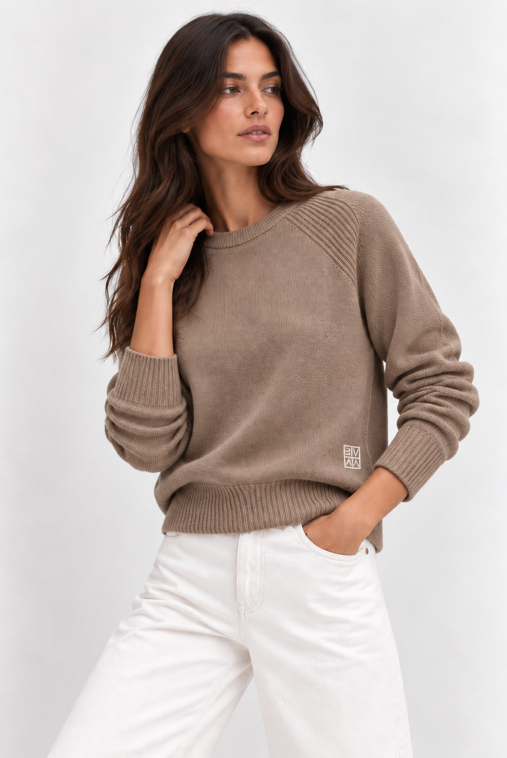 Maglia in filato di misto viscosa stretch Emmdanza Beige 2625366301200 005 EMME MARELLA