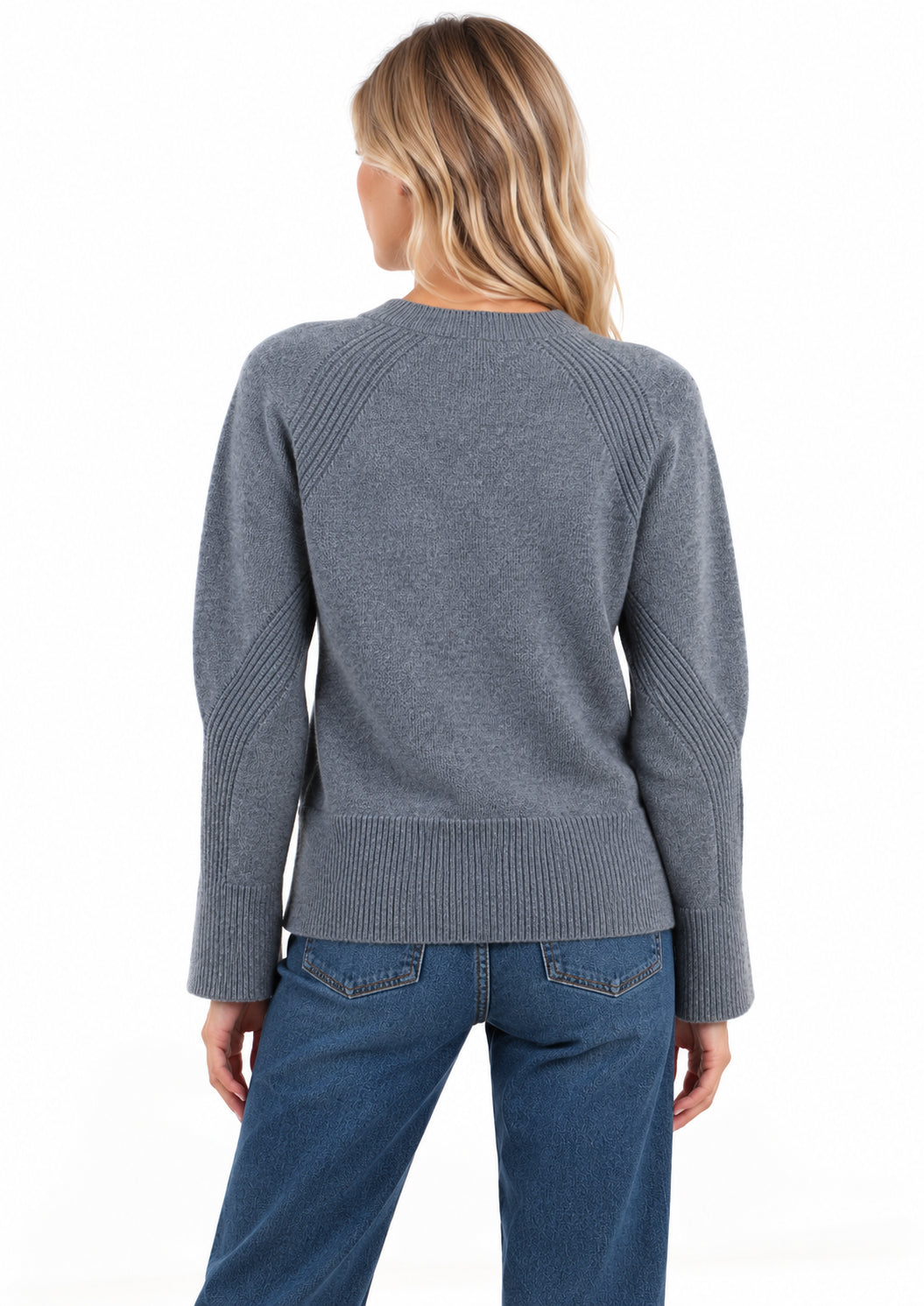 Maglia in filato di misto lana merinos Emmarcadia Grigio Chiaro Melange 2625366312200 005 EMME MARELLA
