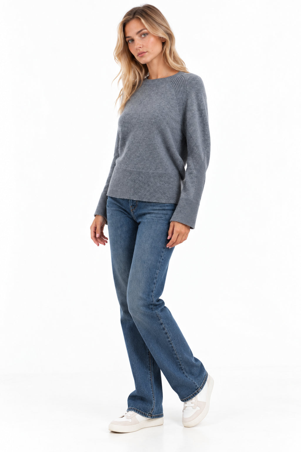 Maglia in filato di misto lana merinos Emmarcadia Grigio Chiaro Melange 2625366312200 005 EMME MARELLA