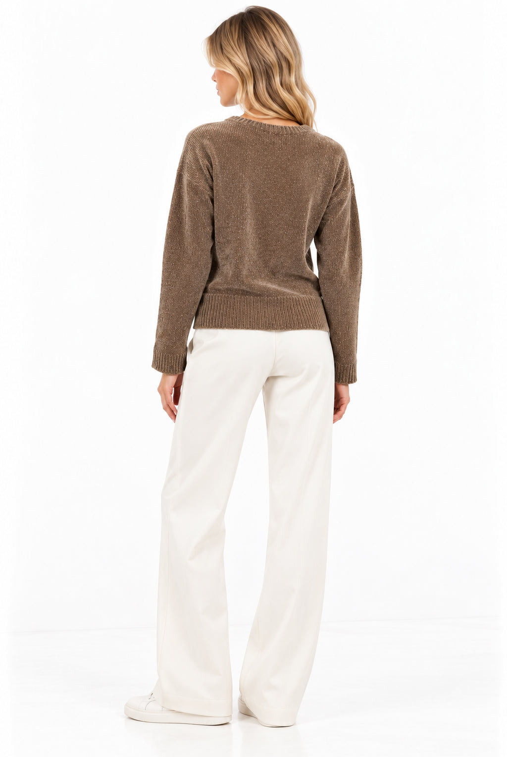 Maglia in filato di ciniglia lurex Emmaestro Marrone 2625366322200 004 EMME MARELLA