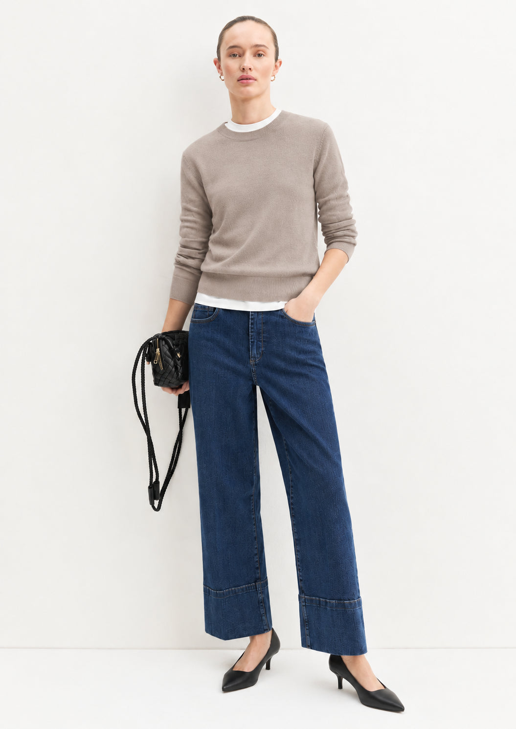 Maglia in lana e cashmere Emmlaccio Beige 2625366361200 003 EMME MARELLA