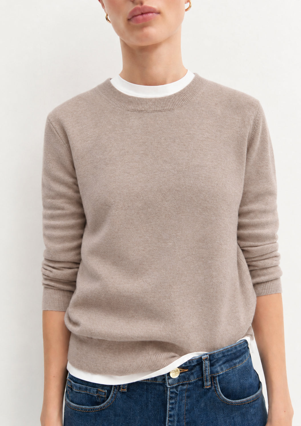 Maglia in lana e cashmere Emmlaccio Beige 2625366361200 003 EMME MARELLA
