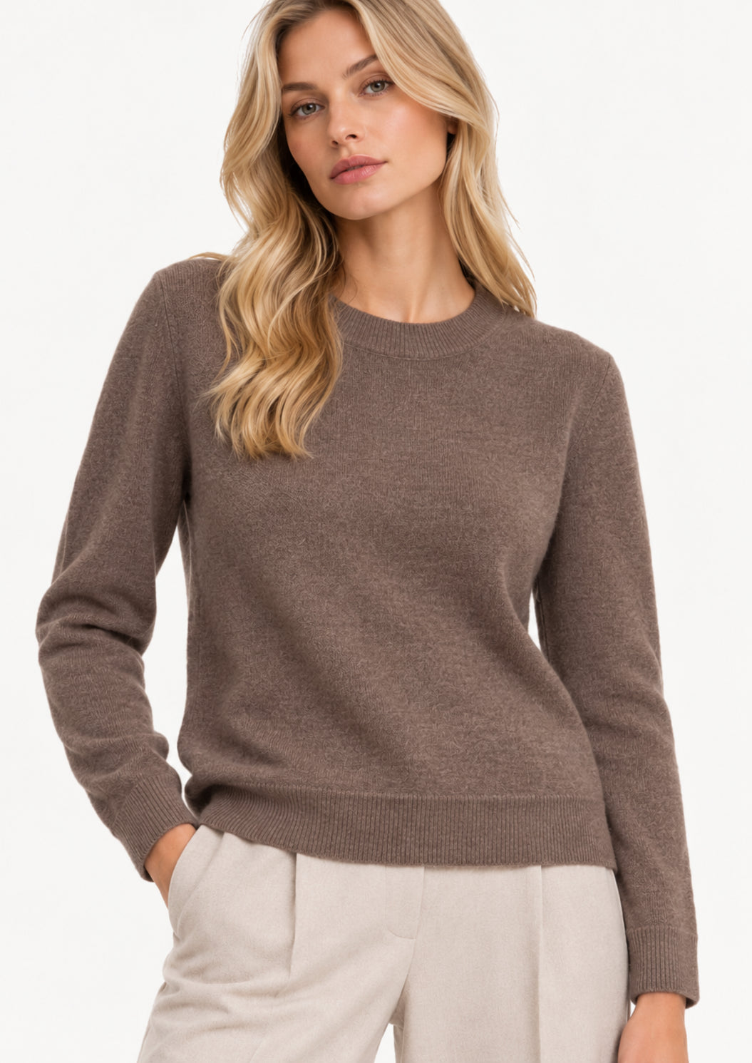 Maglia in lana e cashmere Emmlaccio Tortora 2625366361200 004 EMME MARELLA