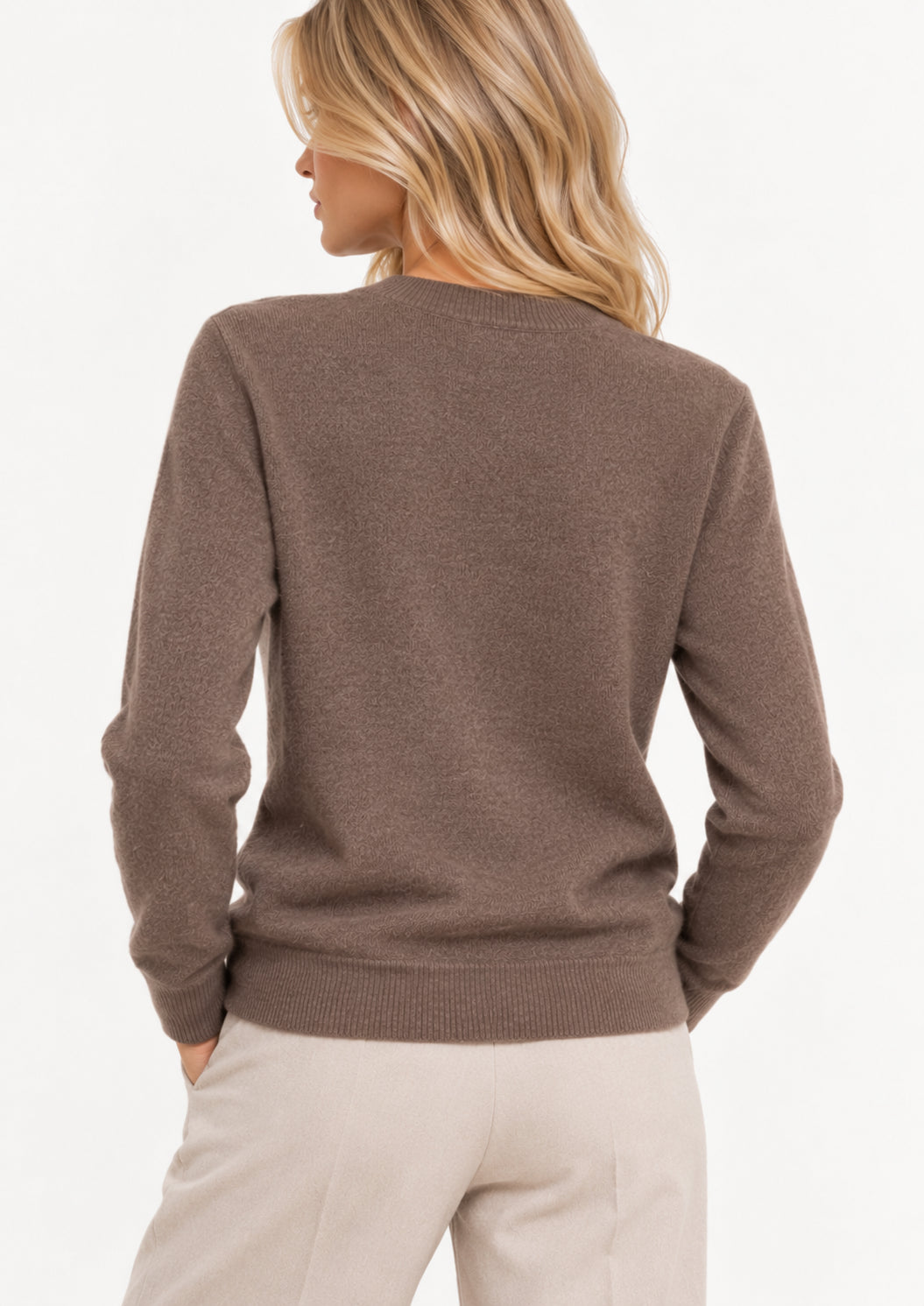 Maglia in lana e cashmere Emmlaccio Tortora 2625366361200 004 EMME MARELLA