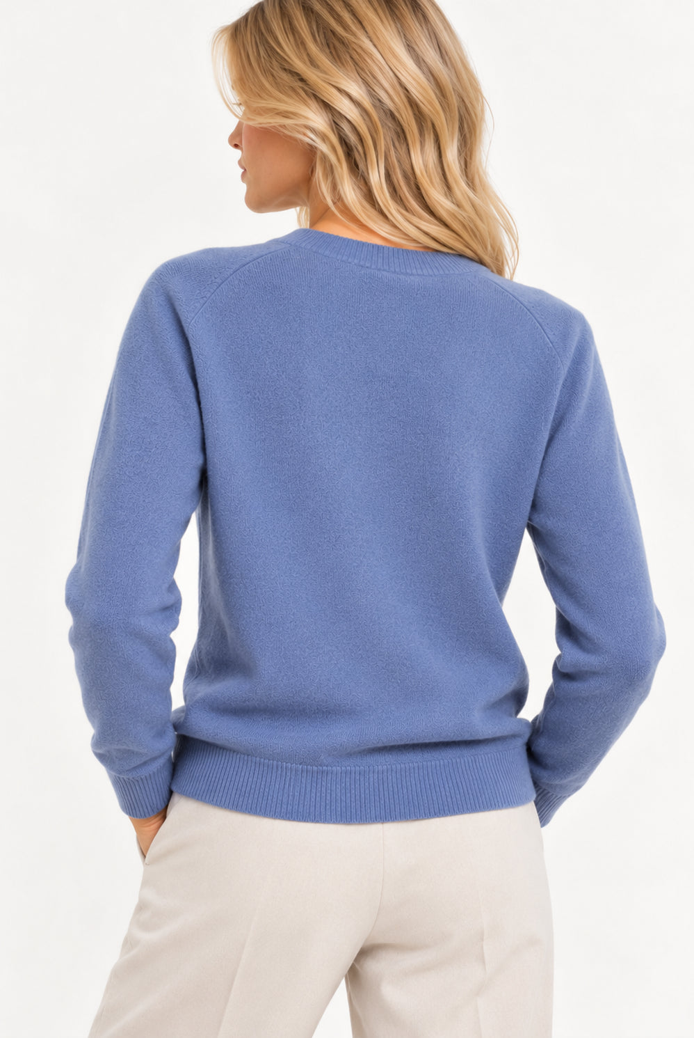 Maglia in lana e cashmere Emmlaccio Blu Ortensia 2625366361200 007 EMME MARELLA