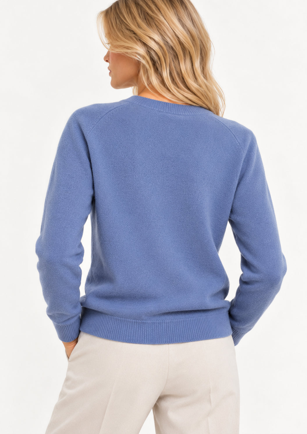 Maglia in lana e cashmere Emmlaccio Blu Ortensia 2625366361200 007 EMME MARELLA