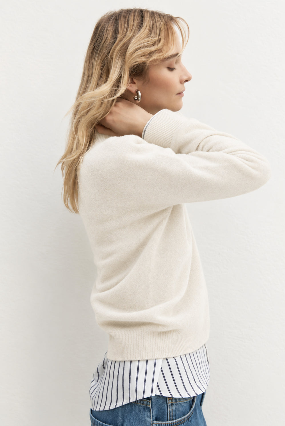 Maglia in misto cashmere Emmnetto Avorio 2625366371200 001 EMME MARELLA