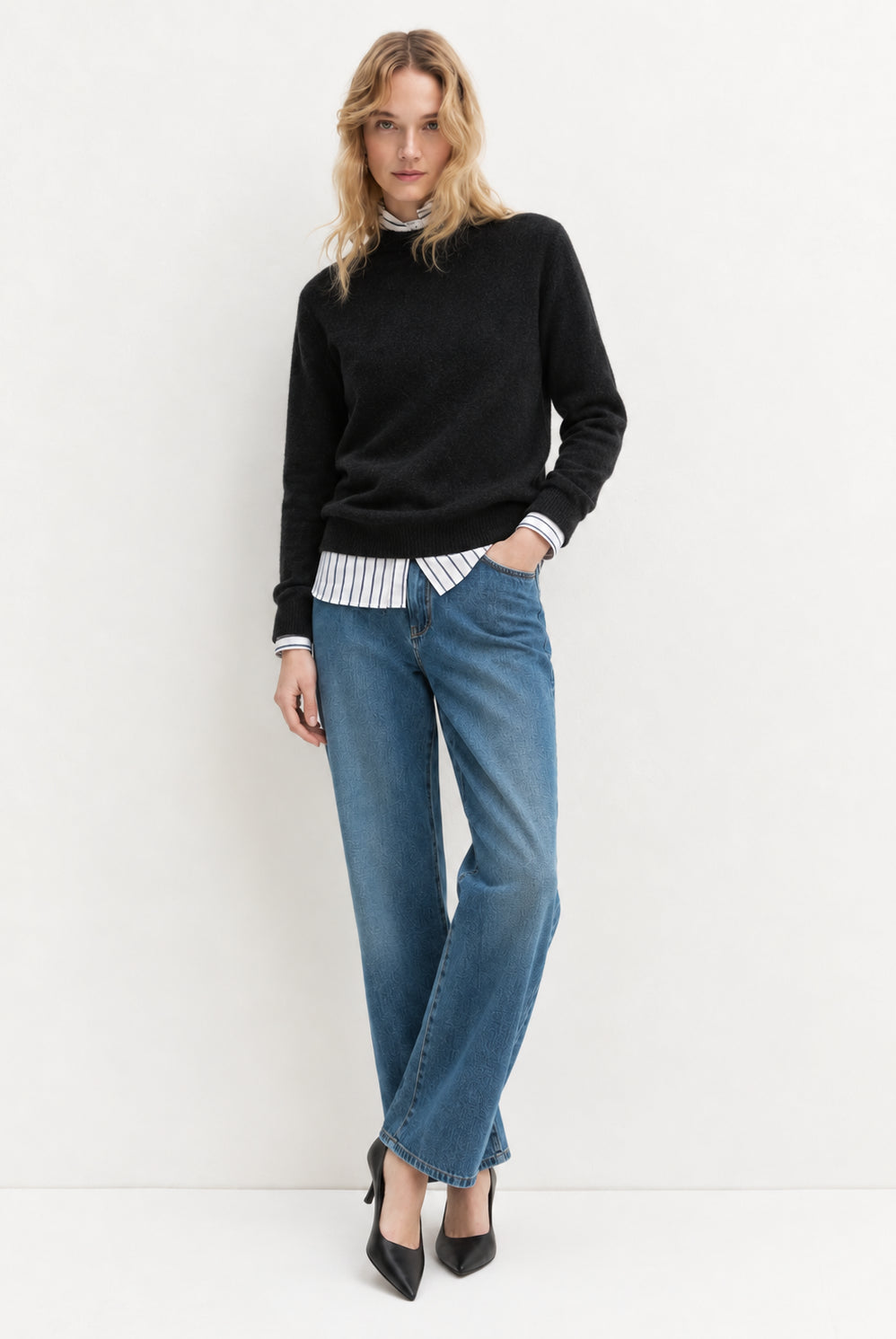Maglia in misto cashmere Emmnetto Nero 2625366371200 008 EMME MARELLA