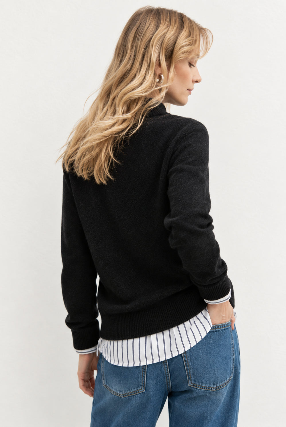 Maglia in misto cashmere Emmnetto Nero 2625366371200 008 EMME MARELLA