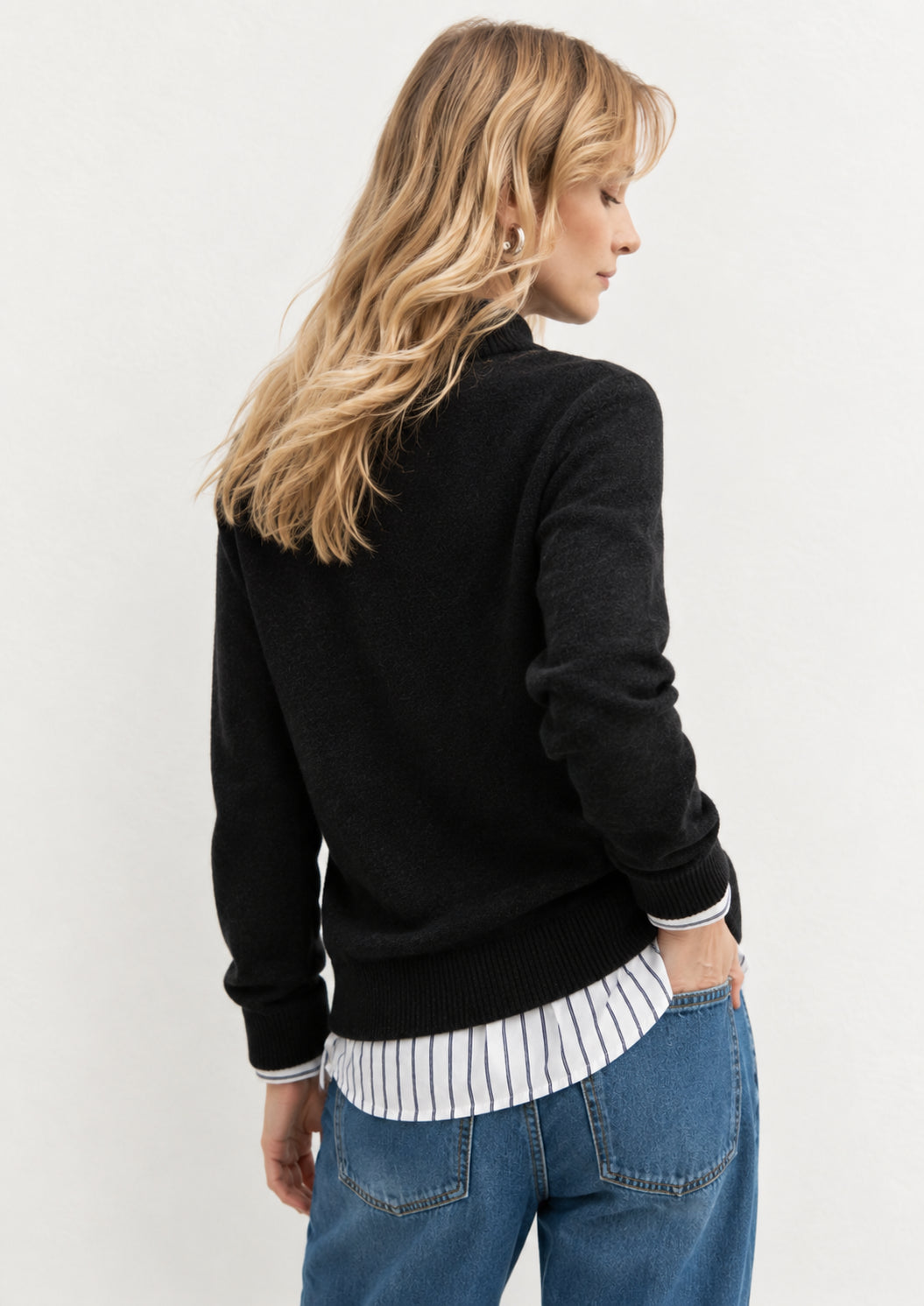 Maglia in misto cashmere Emmnetto Nero 2625366371200 008 EMME MARELLA