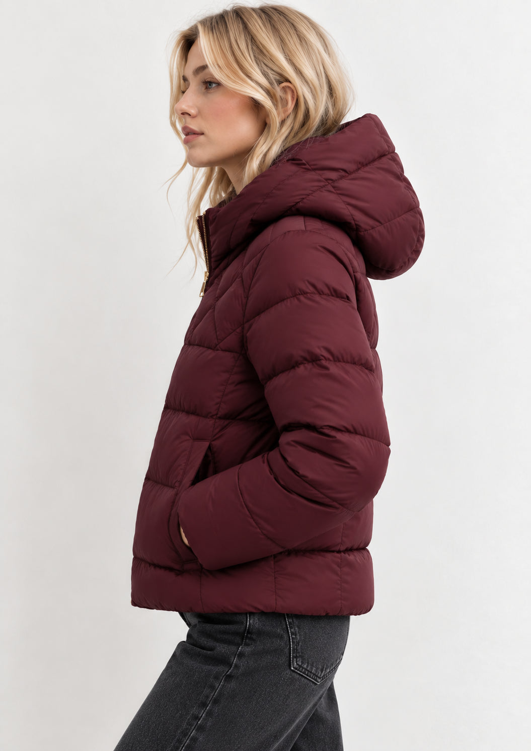 Giubbino in tessuto tecnico Emmalca Bordeaux 2625486032200 002 EMME MARELLA