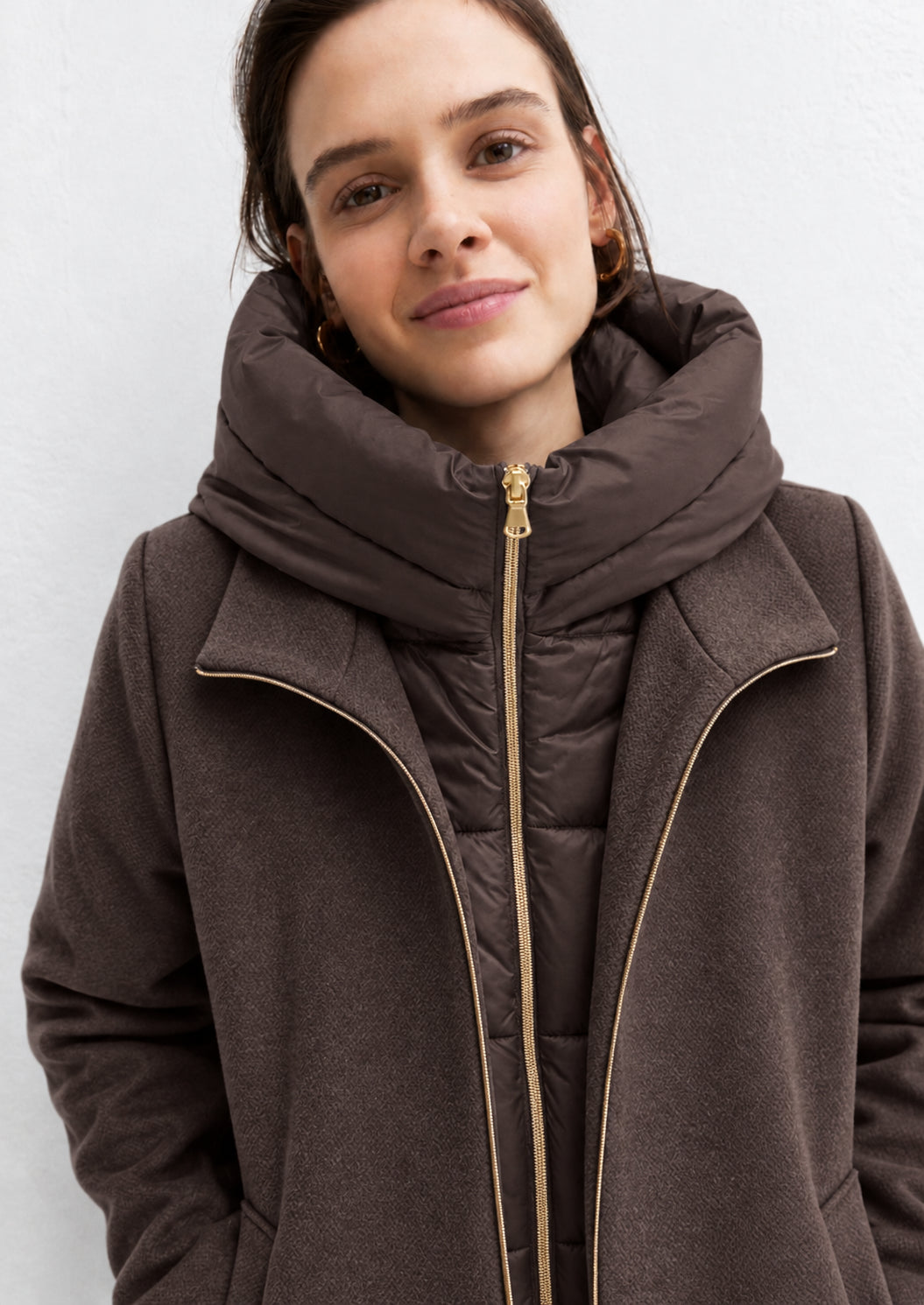 Capospalla in panno soft imbottito Emmsorriso Marrone 2625486082200 009 EMME MARELLA
