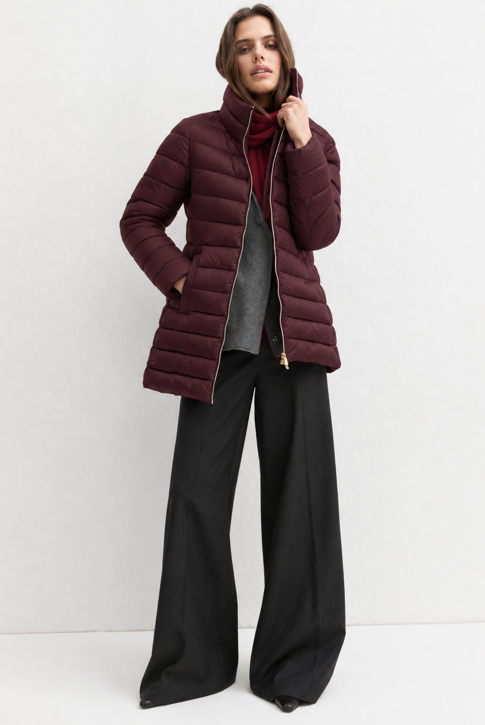 Piumino lungo Emmtesoro Viola 2625486172200 002 EMME MARELLA