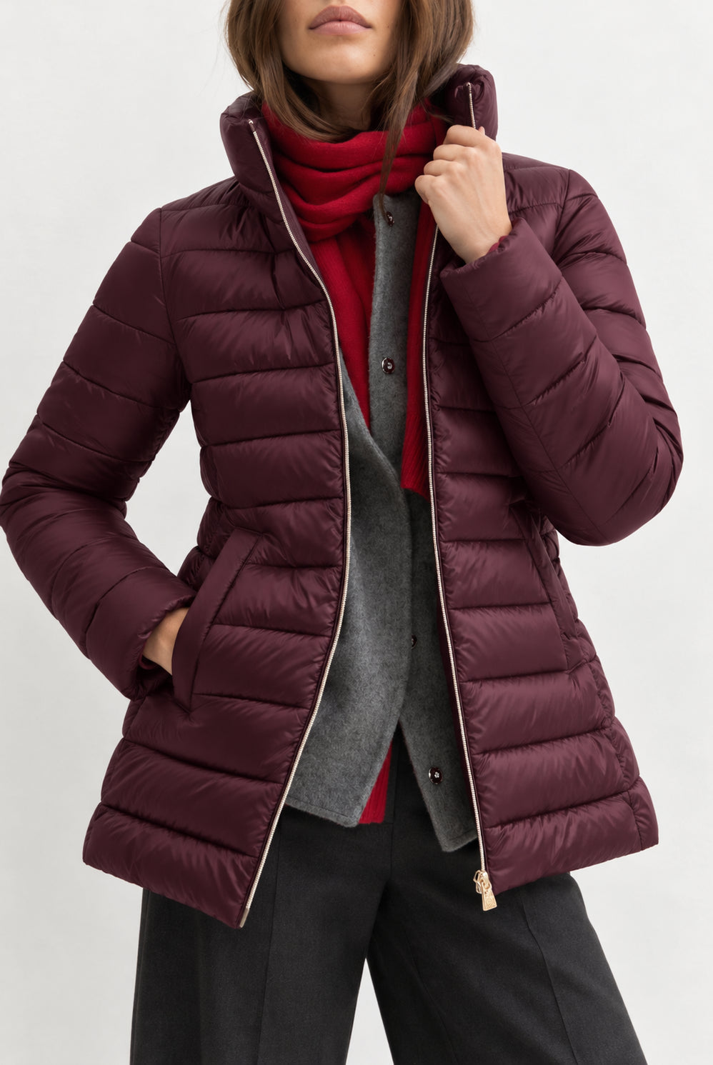 Piumino lungo Emmtesoro Viola 2625486172200 002 EMME MARELLA