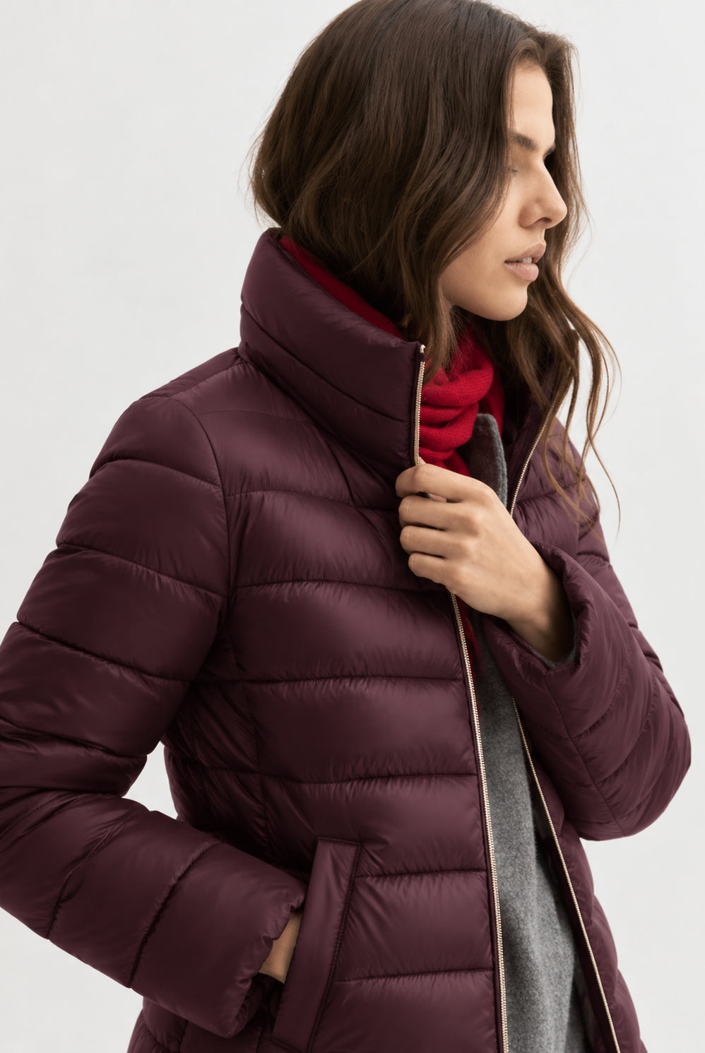 Piumino lungo Emmtesoro Viola 2625486172200 002 EMME MARELLA