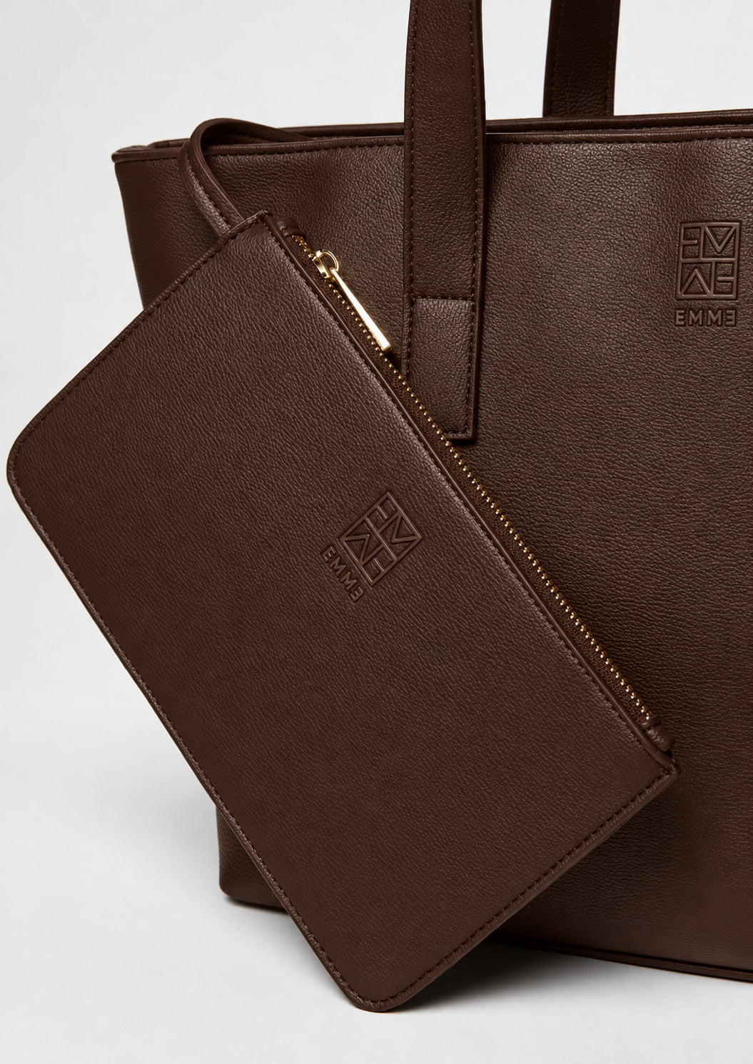 Shopper con pochette Emmcasta Testa di Moro 2625516101200 001 EMME MARELLA