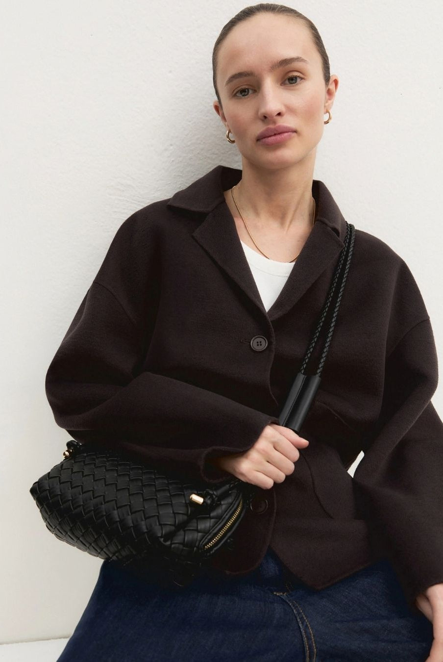 Borsa a tracolla intrecciata Nero 2625516121200 002 EMME MARELLA