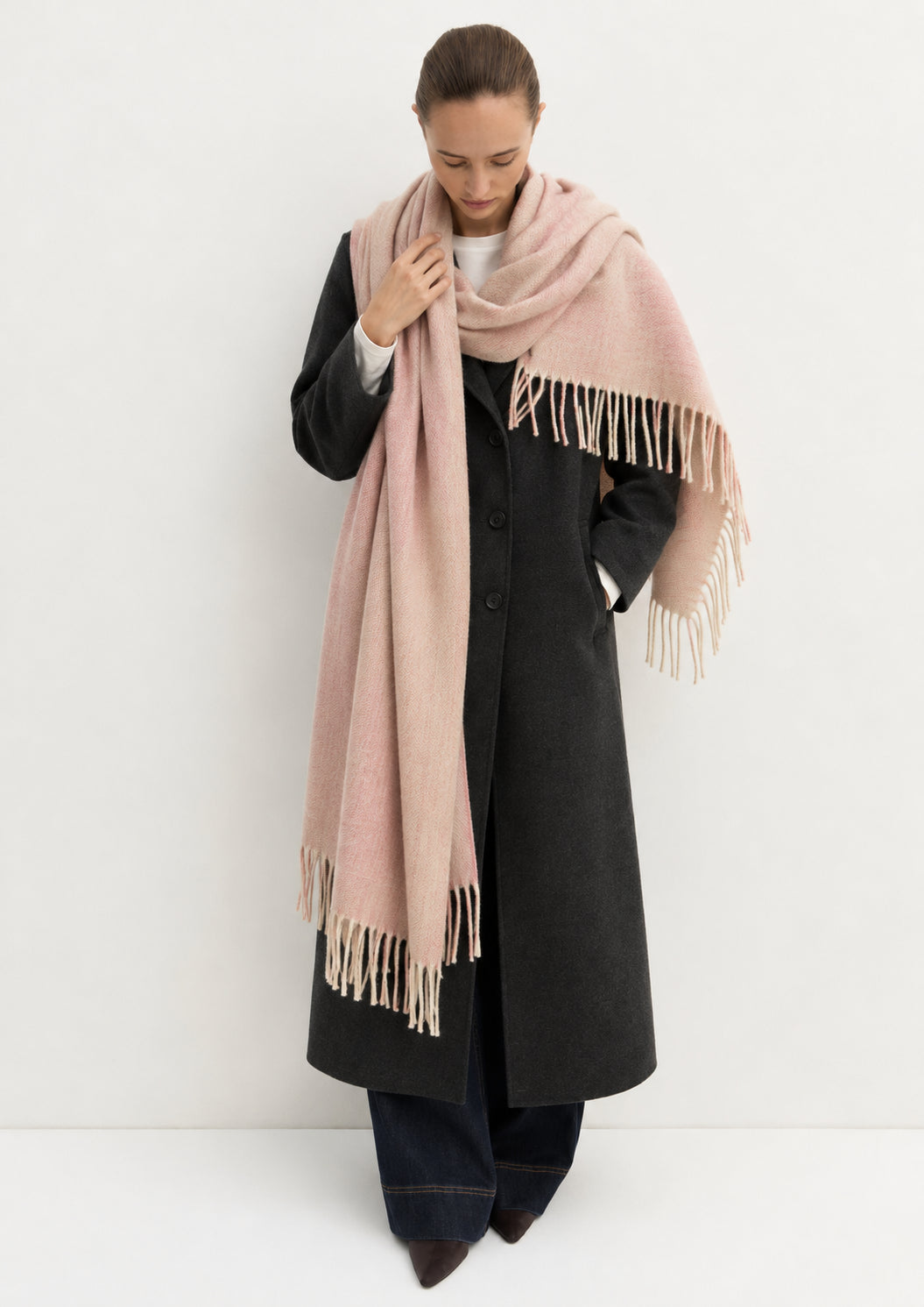 Sciarpa con frangia Emmsupremo Rosa 2625546011200 005 EMME MARELLA
