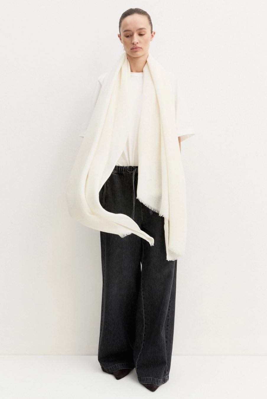 Stola con paillette Panna 2625546021200 001 EMME MARELLA