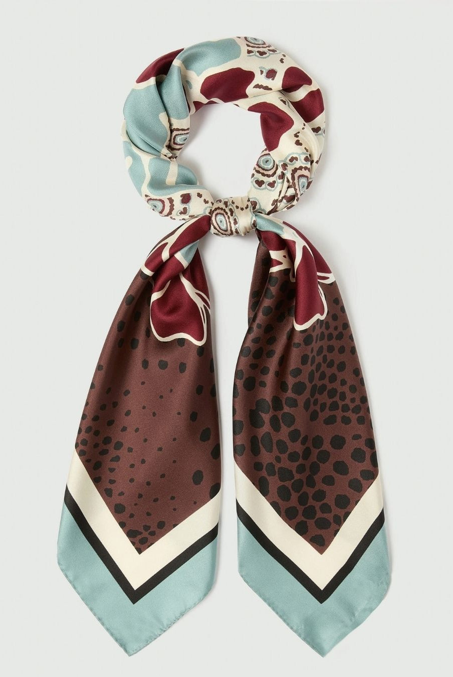 Foulard in seta Marrone 2625546031200 002 EMME MARELLA