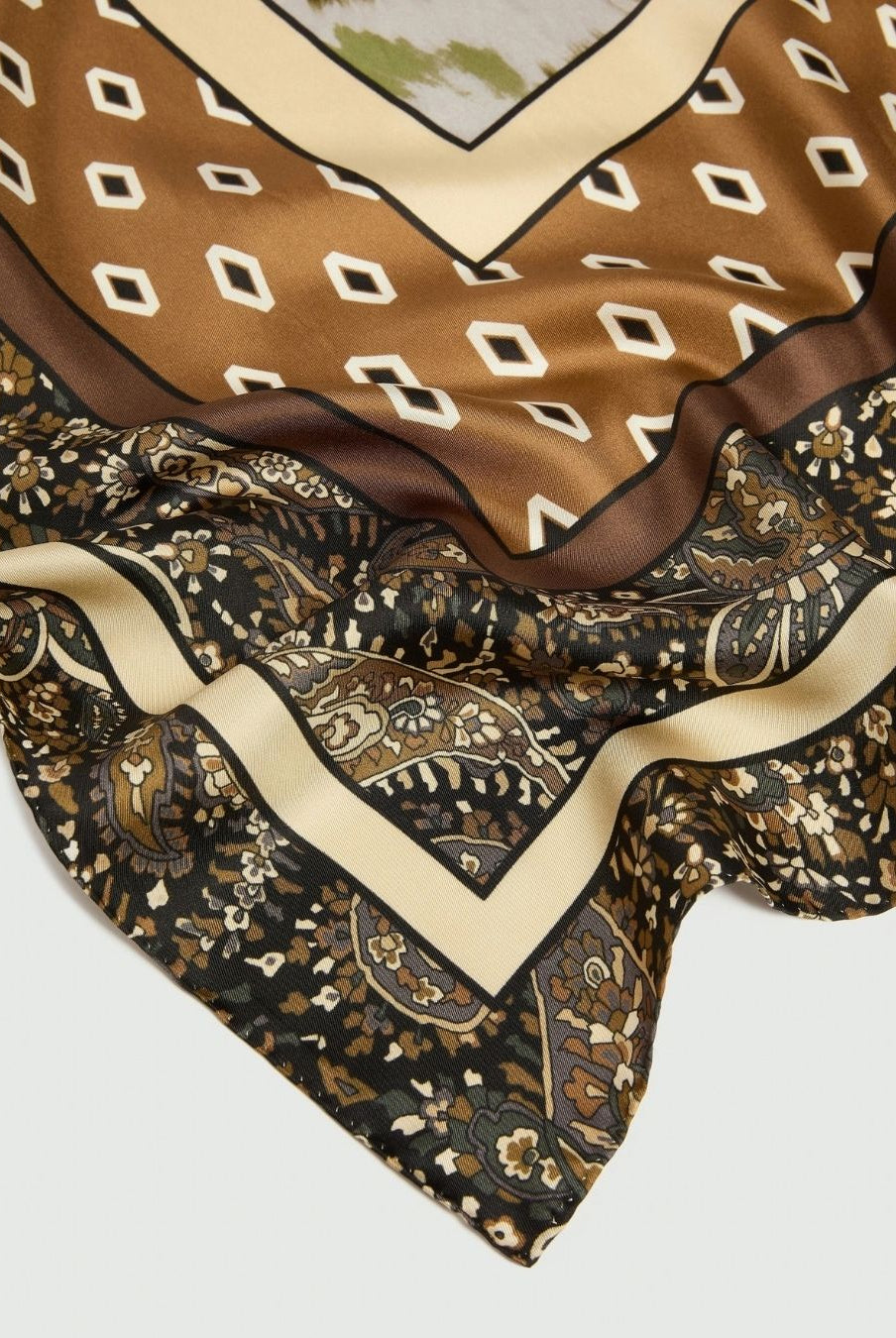Foulard in seta Cammello 2625546031200 004 EMME MARELLA