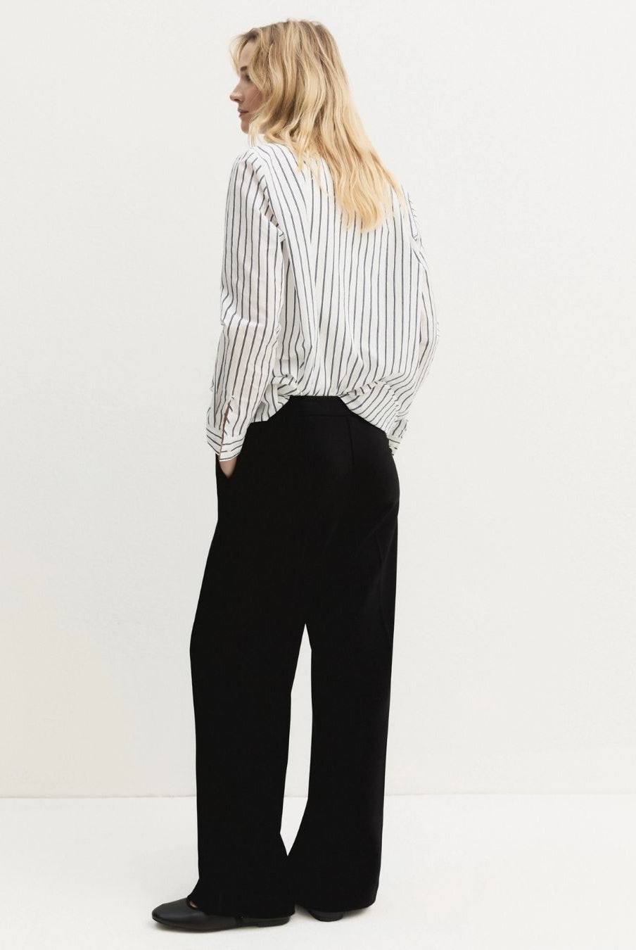 Pantalone dritto in jersey stretch Nero 2625786021200 005 EMME MARELLA