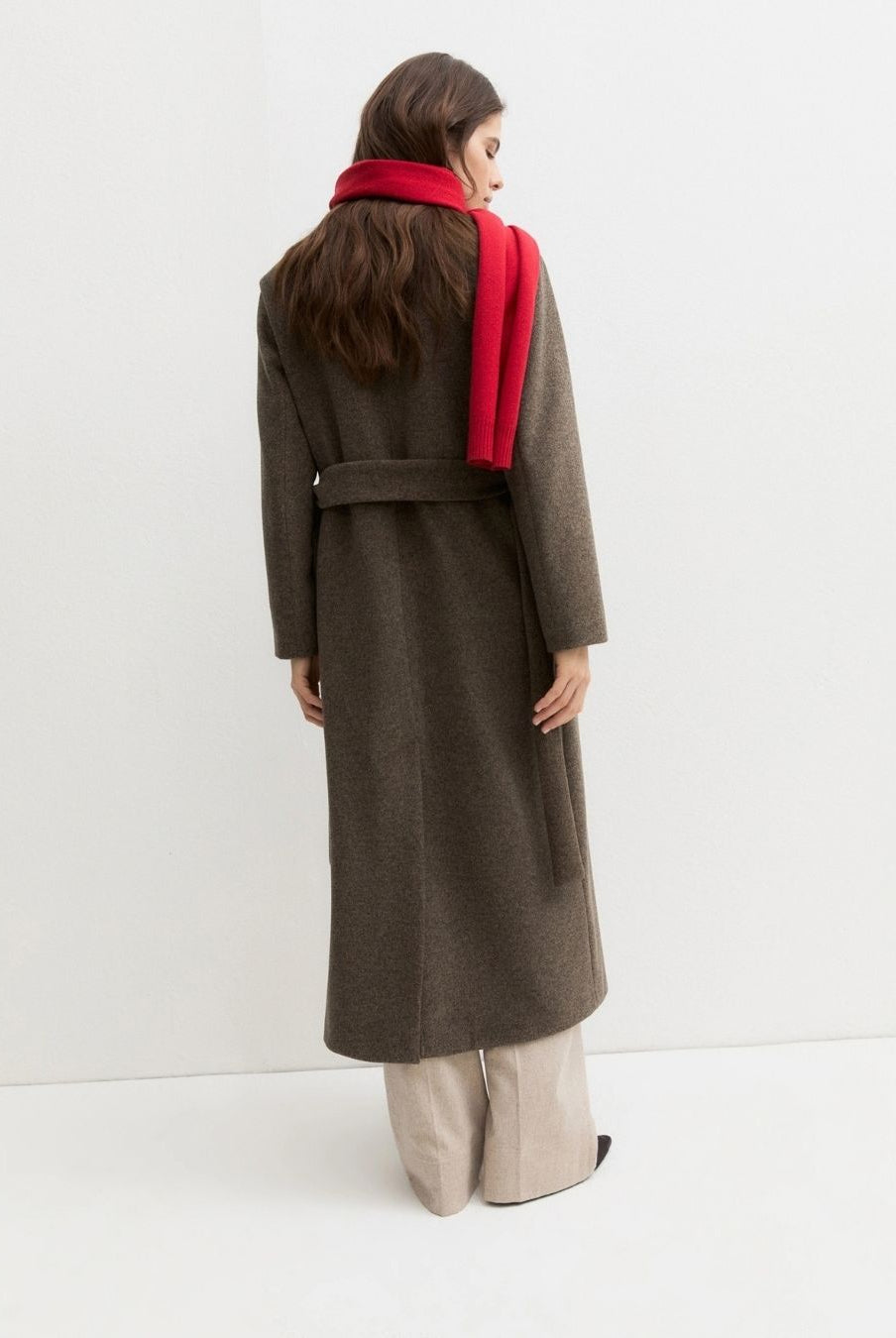 Cappotto in jersey soft Castagna 2625906012200 001 EMME MARELLA